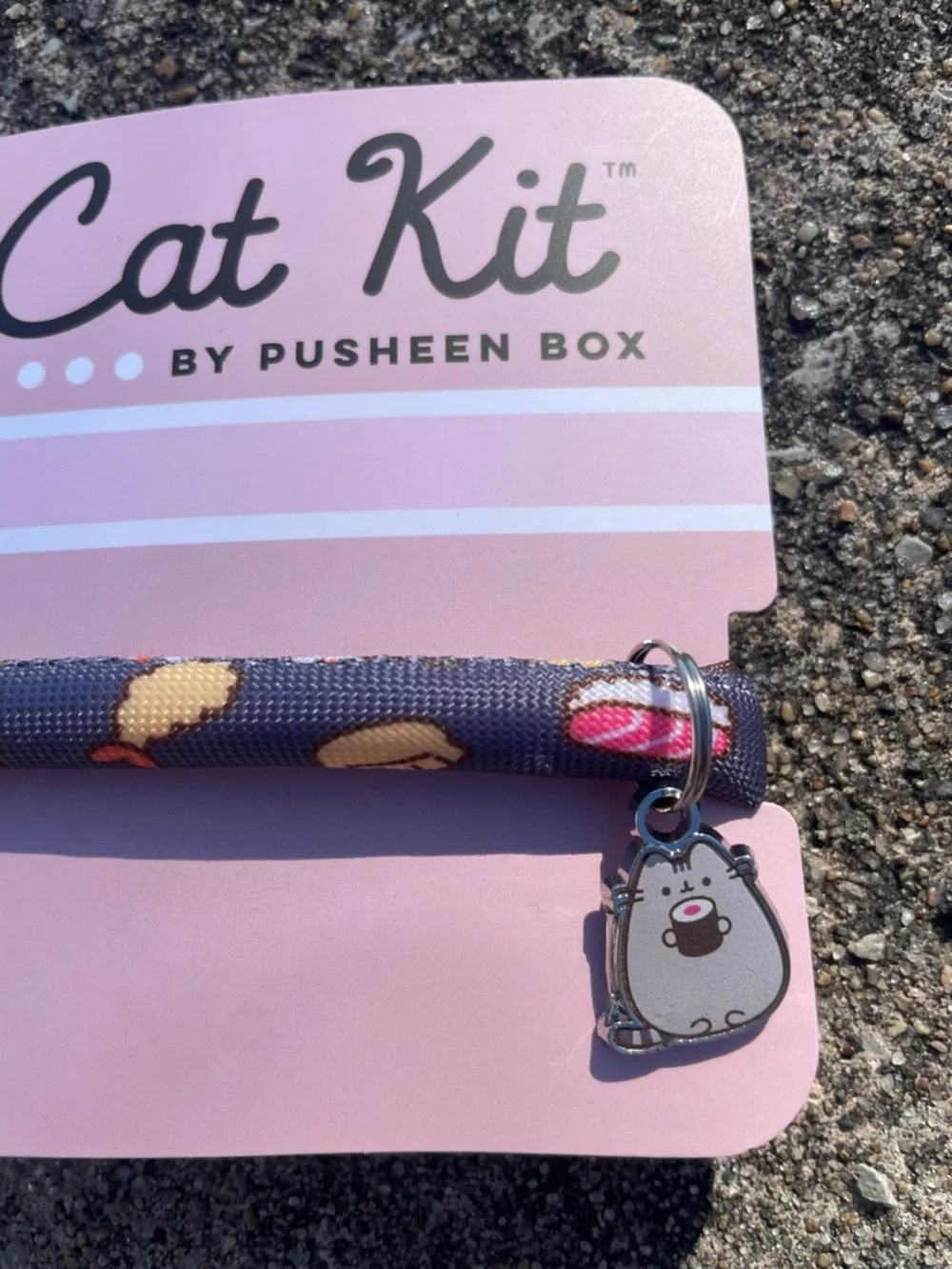 Pusheen Box Cat Kit Cute Collar with Pusheen Charm Sushi Theme Cat Collar